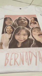 Essentiantique kaos pria wanita desain Bernadya singer of indonesian premium cotton combed 24s - 017