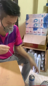 Mặt nạ thở bình oxy mini cầm tay nhựa PVC dây dẫn khí dài 2 mét đạt tiêu chuẩn vô trùng y tế