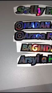 Stiker Hologram Custom Nama 2 Warna: Desain Unik & Promosi