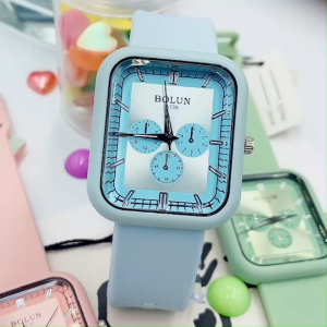 นาฬิกาข้อมือผู้หญิง BOLUN(โบลัน) สายยางซิลิโคน สีพากเทล น่ารักมากก พร้อมส่งในไทย