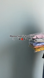 Gamis Set Hijab Lebaran 2025 Model Terbaru Mayra Syari Gamis Polos Bahan Crinkle Airflow Premium