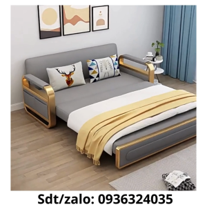 Sofa giường đa năng bọc vải công nghệ cao có ngăn chứa đồ 3 KT: rộng 1m3 1m6 1m9 dài 1m9