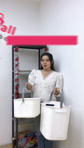 Mall Perabot | Tempat Keranjang Cucian Plastik | Penyimpanan Baju Kotor / Laundry Basket Organizer Pakaian Cucian & Storage | Wadah Keranjang Belanja