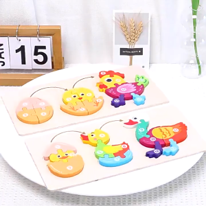 จิ๊กซอว์ไม้ จิ๊กซอว์เด็ก จิ๊กซอว์ 3 มิติ ตัวต่อไม้ ของเล่นเสริมพัฒนาการ ของเล่นไม้ V66 พร้อมส่งจากไทย