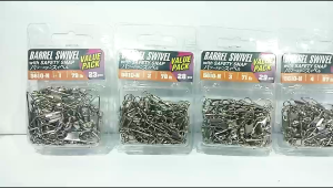 SEAHAWK BARREL SWIVEL WITH SAFETY SNAP 5610-N (VALUE PACK)