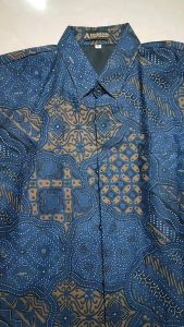 Galeri Batik Ardev - Sejagad Kemeja Batik Pria Lengan Pendek Atasan Batik Warna Navy Blue