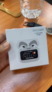 หูฟังบลูทูธพร้อมจอทัชสกรีน หูฟังไร้สาย เสียงดี นุ่ม ลดเสียงรบกวน แบตใช้ได้นาน TWS สีขาว แถมสายห้อย หูฟัง ทำทุกอย่างผ่านกล่อง เครื่องเสียง หูฟังพกพา