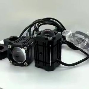 Paketan Lampu Tembak Laser 5 Mode Plus Senja Hi Loo Universal Plus Saklar/Lampu Tembak Sorot Led Laser Cahaya High Low Putih Kuning Super Terang Plus Devil Eye Merah