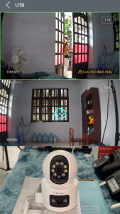 Camera wifi Fnkvision 12MP có màu Yoosee 2 mắt đàm thoại 2 chiều toàn cảnh 360 độ - phiên bản tiếng việt