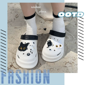 QXshop งานปัง รองเท้าหัวโตแฟชั่นสีทูโทน ทรงสวย พื้นนิ่ม ใส่สบาย ใส่ได้ทุกโอกาส มีให้เลือก 4 สี วัสดุคุณภาพดี ราคาไม่แพงคุ้มแน่แม่จ๋า