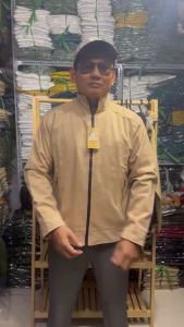 Áo khoác kaki nam chống nắng lót dù sọc cá tính mã 05