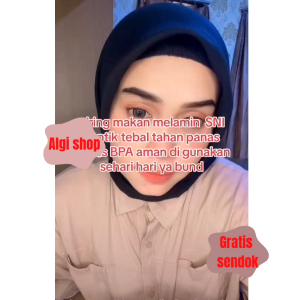 12Pcs Piring makan melamin bulat cekung besar 9inc tebal tahan panas