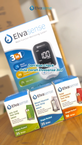 Strip Alat Cek 3in1 Elvasense (Gula Darah/Kolesterol/Asam Urat)