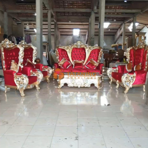 SOFA TAMU BELAGIO 175cm BINTANG 5 KAYU JATI FINISHING MEWAH KURSI MEJA KOPI UKIR SUPER ORIGINAL BIG SIZE DEKORASI RUANG INTERIOR MURAH TATANING FURNITURES JEPARA