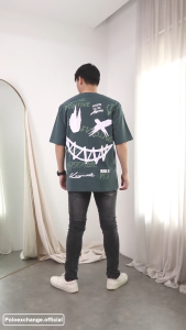 T-Shirt Oversize Polo Exchange Model Big Smile Pria Wanita - 10117