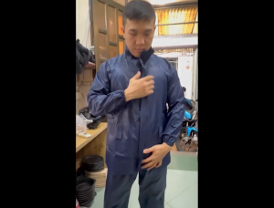 Bộ Quần Áo Mưa Vải Dù Size 5XL Từ 84-93Kg 2 Lớp Khóa Chống Thấm Rách