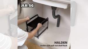 (JIJI SG) HALDEN Under-sink pull-out shelf Rack - Storage Shelve / Shelf Organizer / Kitchen Rack