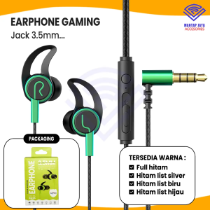 [COD] NANVAN HEADSET EARPHONE HEDSET L GAMING JACK 3.5MM UNIVERSAL SUPER BASS NVN-R6