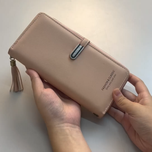 Dompet Wanita Panjang Resleting Tali Kekinian Woman Zipper Wallet Fashion Kasual Terbaru COD D86