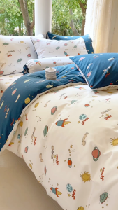 [FineLivin][PREMIUM SERIES]Junior Premium Fitted Bedsheet&Quilt Cover100%Pure Cotton SG Stock