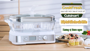 Nồi hấp thủy tinh Cuisinart Cookfresh STM-3000HK 5L 1650W 7 cài đặt thực phẩm