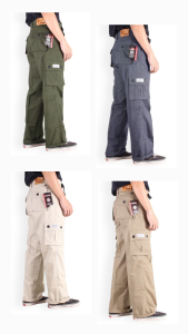 Celana Cargo Panjang Pria Gombrong Lose Pants Grey Kargo PDL Outdoor Reguler fit Bahan Twill