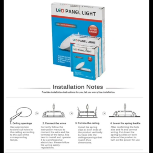 18W Elegant Ultra-Thin LED Recessed Downlight Panel with Baked White Paint and Frosted Shade - 4000K Natural White Light