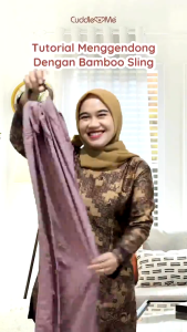 CuddleMe Bamboo Sling Solid Gendongan Bayi Kain Jarik Ring Sling Tanpa Celah M Shape Nyaman Aman