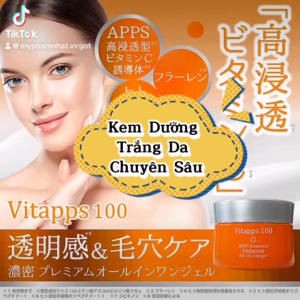 Kem Dưỡng Trắng Da Chống Lão Hoá Chuyên Sâu Premium C Vitapps 100 Nhật Bản 100g - virgot.store