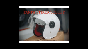 (SCOOPY PUTIH /HITAM) Helm Honda Original Model Scoopy TANPA STIKER SCOOPY (POLOSAN)