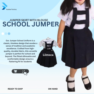 A2A School Uniform Blouse and Jumper Set Katrina Fabric for Kids uniform for kindergarten girl