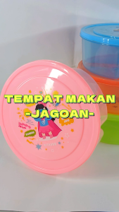 Tempat Makan Bulat Jagoan / Wadah 3 Sekat / Wadah Bekal Bulat