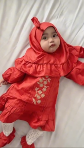 FARAH GAMIS (FULL BORDIR): Pakaian Muslim Bayi Anak Perempuan Lucu & Nyaman