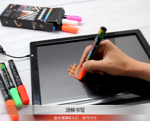 8 Pcs/Set Highlighter Pen Fluorescent Colored Markers 7mm Erasable Chalk Marker for LED Advertising Kawaii Stationery Erasable Liquid Chalk Highlighter Fluorescent Painting Marker Pen LED Neon Advertising Blackboard Graffiti Pen