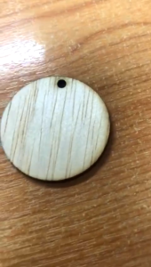 (3pcs) 3mm Acrylic Clear Transparent & Plywood Plain Circle Round Shape DIY Keychain