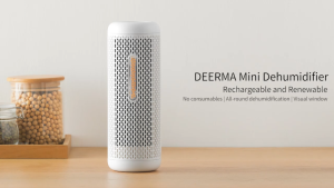 Deerma Portable Dehumidifier with PTC Heating 360° Moisture Absorption 50m³ Coverage Recyclable Design