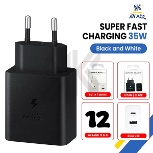 [KN ACC] KEPALA BATOK CHARGER CASAN ADAPTER 35W USB C PD SUPER FAST CHARGING FOR SAMSUNG S22 S23 S24 ULTRA N10 N20