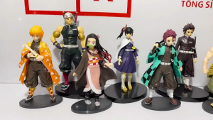 Mô hình Kimetsu No Yaiba figure Demon Slayer Tanjiro Nezuko Zenitsu Inosuke Giyuu Shinobu...figure thanh gươm diệt quỷ