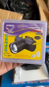 Senter Kepala 100 Watt ORIGINAL KISEKI CK-ZOOM8 Cahaya Putih Baterai Cas 4000mAh Headlamp Senter Kepala Tahan 30 Jam