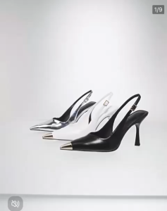 CK Sepatu Mules Stiletto-Heel Accent Patent ( SIZE 35/36 - 40 )