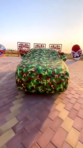 Bạt Phủ Xe Ô Tô Vải Dù Rằn Ri KIA Morning Soluto Cerato Seltos K3 Rondo Optima Sorento Sedona có phản quang chống nước có khóa kéo cánh cửa