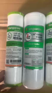Bộ lõi lọc nước số 123 kangaroo( CHÍNH HÃNG 100%)dùng được cho tất cả máy lọc nước có 3 ly lọc 10inch.