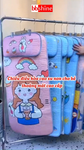 Chiếu điều hòa cho bé thoáng mát cao cấp BBShine Chiếu điều hòa cao su non nhiều họa tiết đáng yêu - SS043