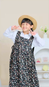 Isha Bilqis - Baju Gamis Muslim Anak Perempuan 4-12 Tahun Model Overall Cewek