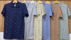 [BÔNG] Áo Thun Nam Cổ Trụ Trung Niên Họa Tiết Bông Đẹp Chất Cotton From Rộng Tay Lỡ Size Từ 50 - 82kg