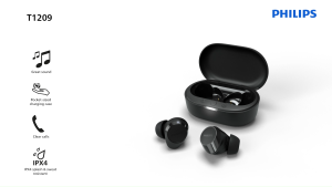 Philips True Wireless Headphones | 18 Hours Play Time | AI Call Mic | Bluetooth 5.3 | TAT1209 | 1 Year Warranty
