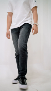 Otsky X Cavier Celana Jeans Pria Washing Twister Emperor Black Slim fit (P8)