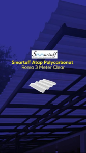 Smartuff Atap Polycarbonat Roma 3 Meter Clear
