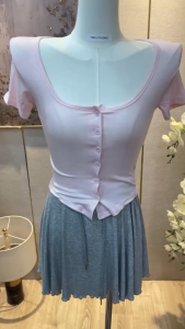 Áo thun nữ mỏng manh cộc tay thun mát co giãn free size dưới 55kg - trieuduong08