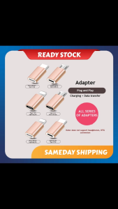 All Adapter For Charging And Transfer Data Male Lightning To Female Type C Male Lightning To Female Micro USB Male Micro USB to Female Lightning Male Micro USB to Female Type C Male Type C to Female Lightning Male Type C to Female Micro USB